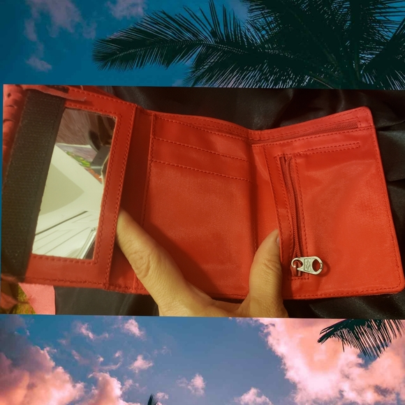 RipCurl Rust OrangeRed Fringe Suede Vintage Wallet - Picture 7 of 11